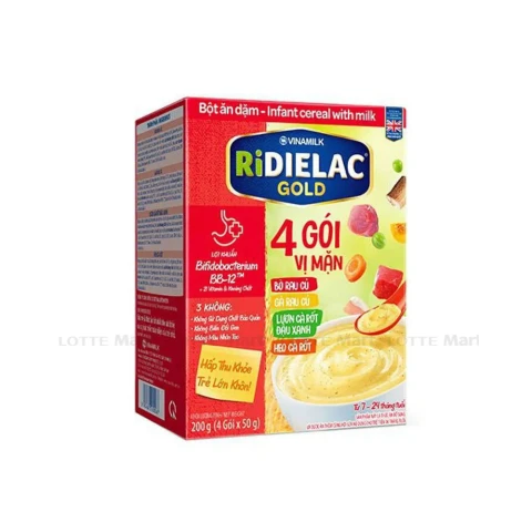 Bột ăn dặm Ridielac gold 4 vị mặn 200gr