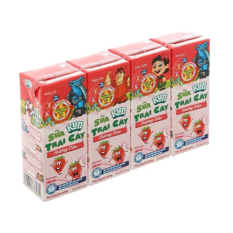 Sữa trái cây LiF Kun hương dâu lốc 4*110ml