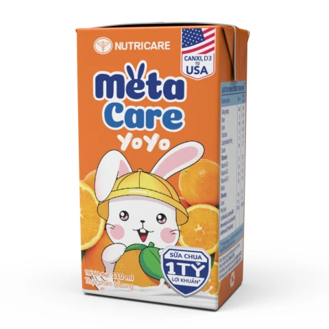 Sữa chua uống Metacare YoYo hương cam lốc 4*110ml