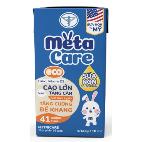 Sữa bột pha sẵn Metacare Eco cho trẻ trên 1 tuổi lốc 4*110ml
