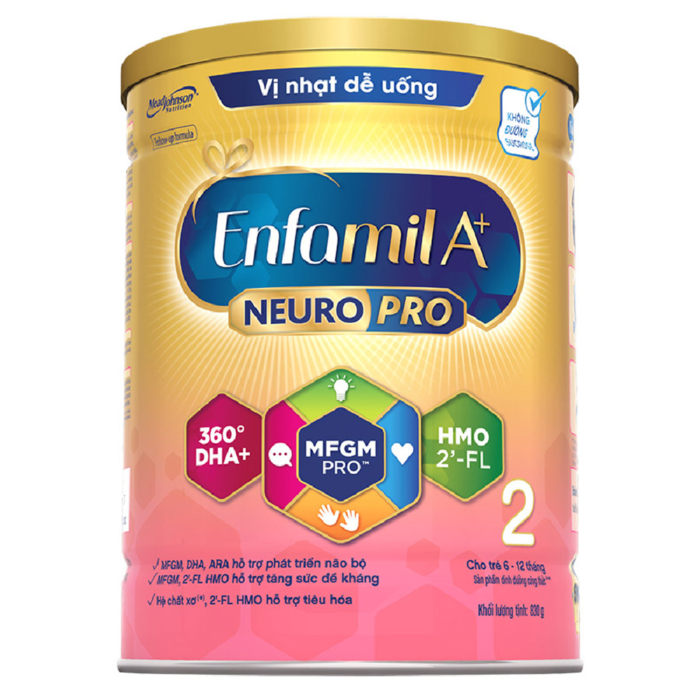 Sữa bột Enfamil A+ Neuropro2-FL HMO từ 6-12 tháng 1700gr