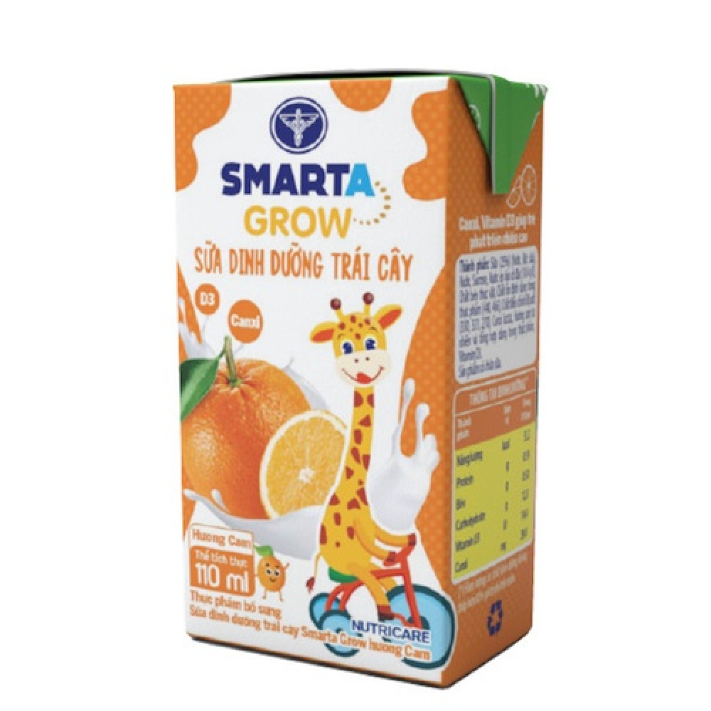 Sữa Nutricare Smarta Grow Opti  hương cam 110ml*4
