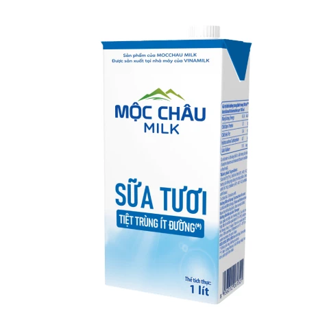 Sữa tươi tiệt trùng Mộc Châu ít đường 1L