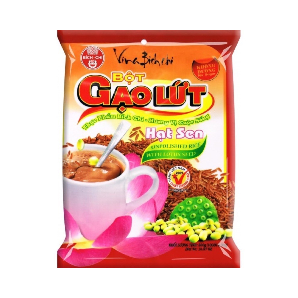 Bột gạo lứt hạt sen Bích Chi không đường 300gr