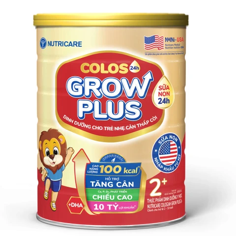 Sữa bột Nutricare Colos Grow Plus 2+ cho trẻ 2-10 tuổi 850gr