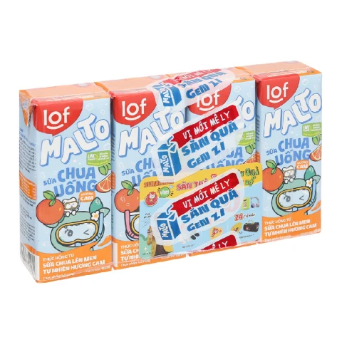 Sữa chua uống Lof Malto hương cam lốc 4*180ml