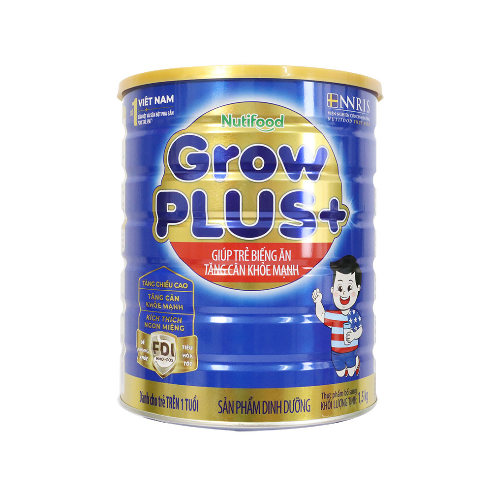 SB Nutifood Grow Plus2+( xanh) tăng cân, trên 2T 1.5kg