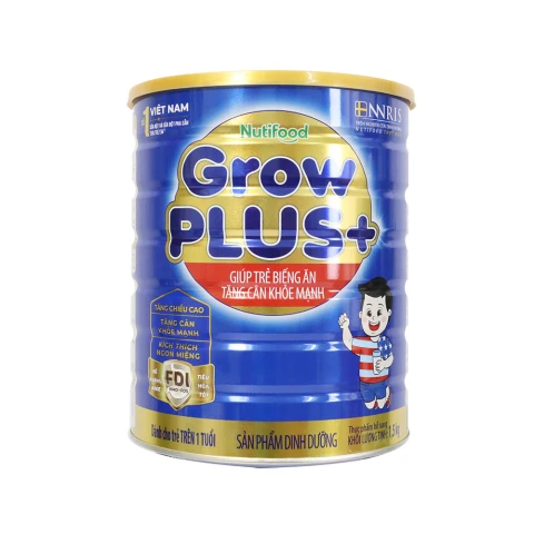SB Nutifood Grow Plus2+( xanh) tăng cân, trên 2T 1.5kg