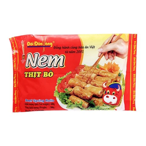 Nem thịt bò  Đôi Đũa Vàng  480g