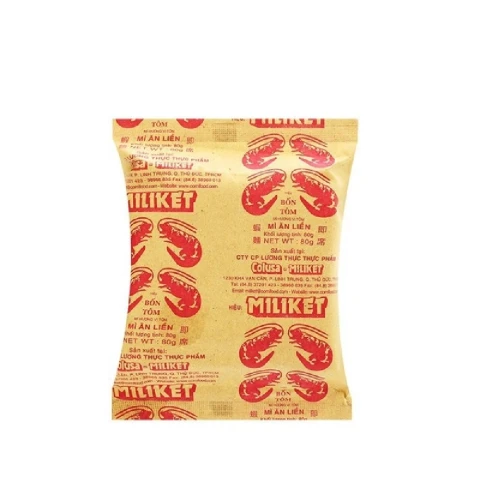 Mì Miliket giấy 4 tôm 80gr
