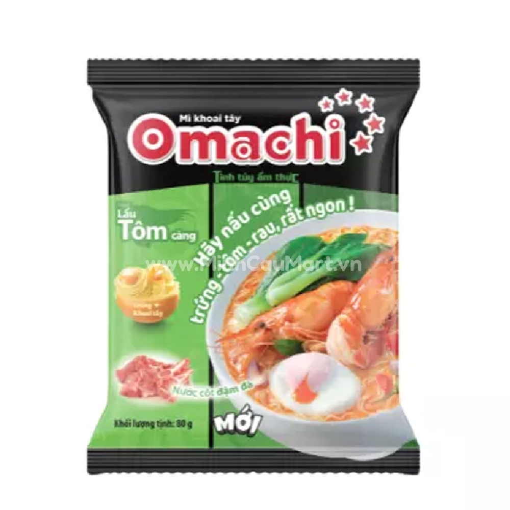 Mì khoai tây Omachi lẩu tôm càng 80gr