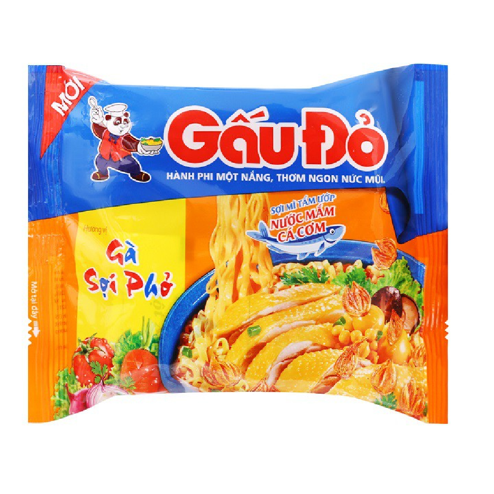 Mì  Gấu Đỏ gà sợi phở 63gr