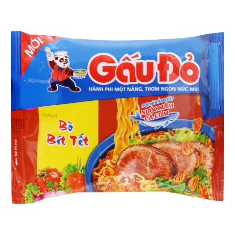 Mì  Gấu Đỏ bò bít tết 63gr