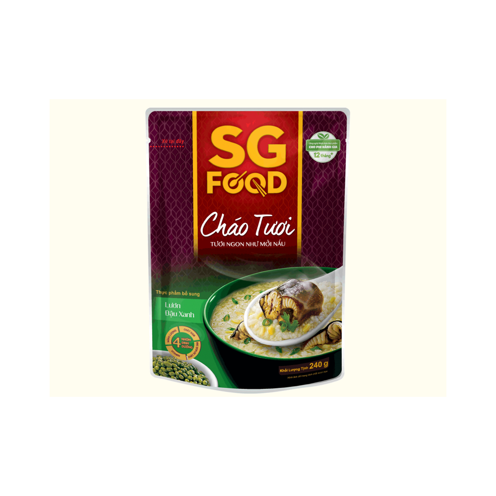 Cháo tươi SG Food lươn đậu xanh 240gr