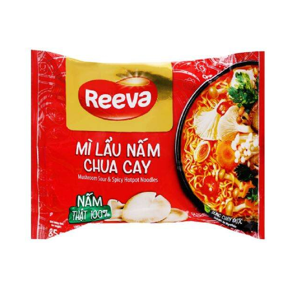Mì Reeva lẩu nấm chua cay 85gr