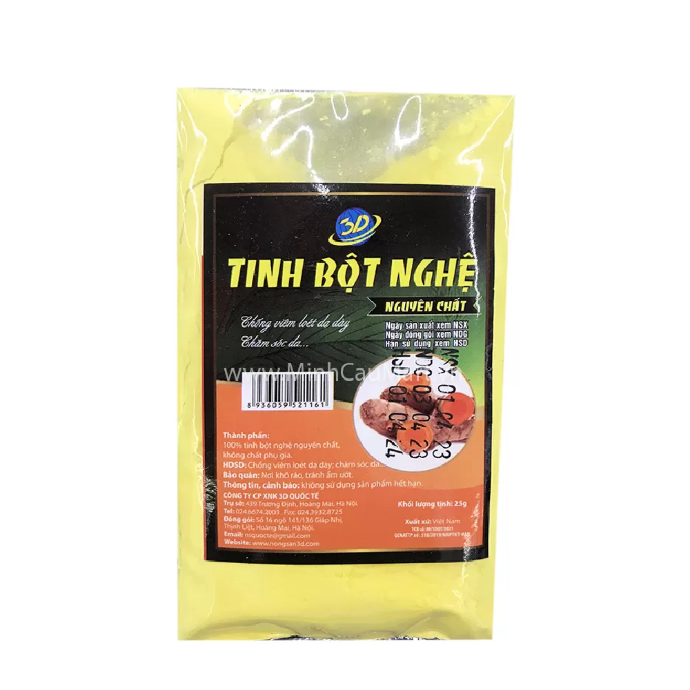 Tinh bột nghệ nguyên chất 3D  25gr