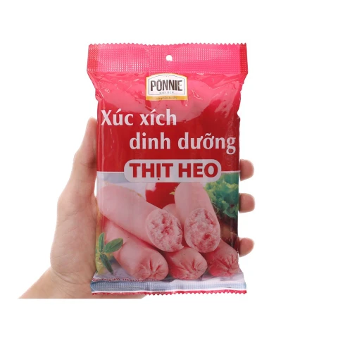 Xúc xích dinh dưỡng Ponnie vị thịt heo 5cây*33gr