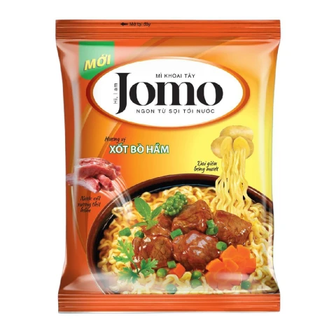 Mì Jomo xốt bò hầm 78gr