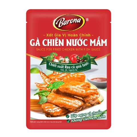 Xốt gia vị hoàn chỉnh Barona gà chiên nước mắm 80gr