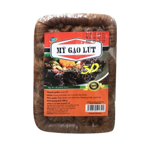 Mỳ gạo lứt 3D  500gr