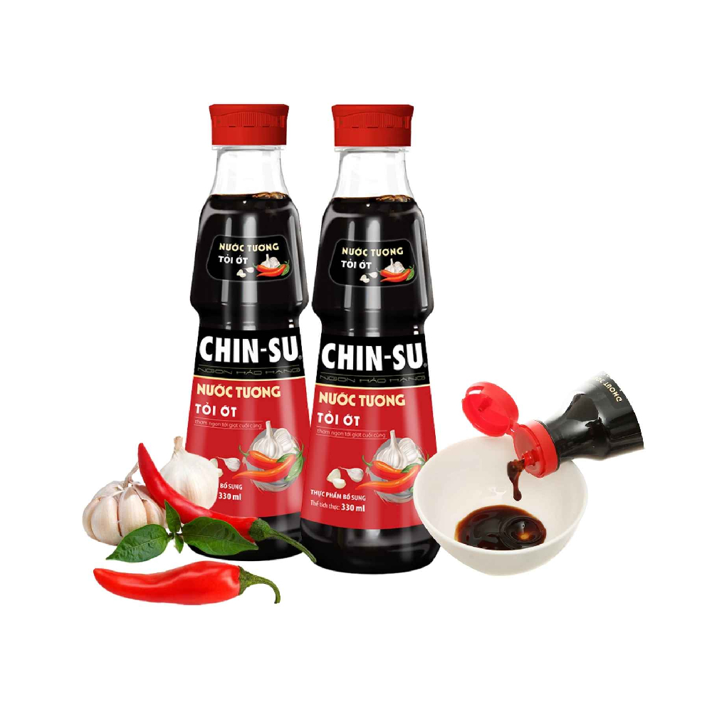 Nước tương Chinsu tỏi ớt 330ml