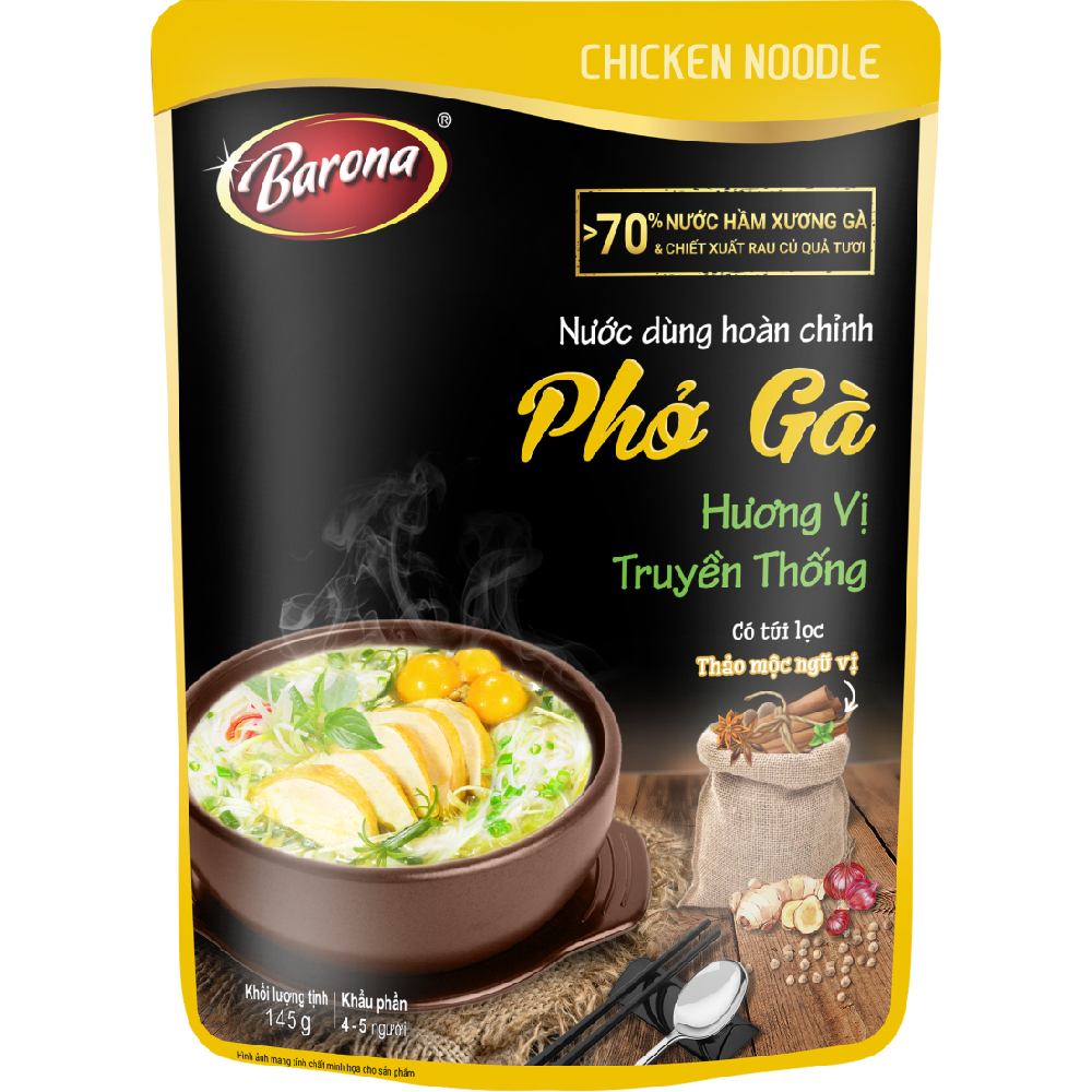 Nước dùng hoàn chỉnh Barona phở gà 150gr