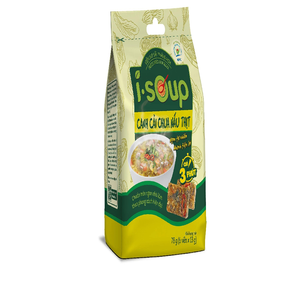 Canh   I-Soup cải chua nấu thịt 78gr