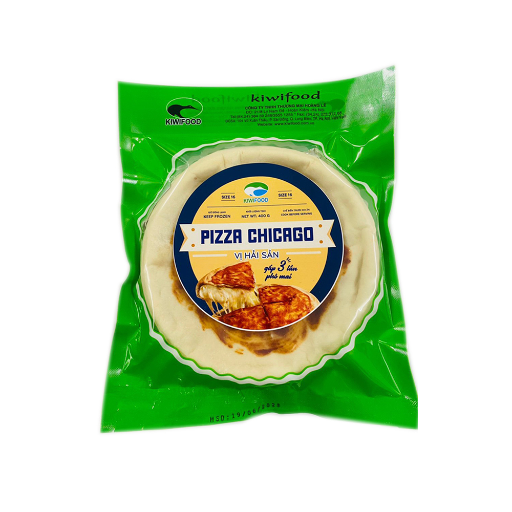 Bánh pizza Chicago  Kiwifood vị thập cẩm 400g 