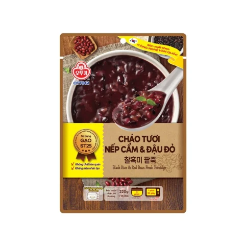 Cháo tươi Ottogi nếp cẩm và đậu đỏ 220gr