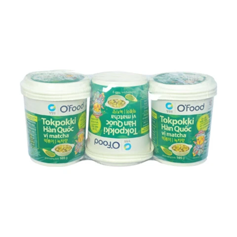 Tokpokki Hàn Quốc O Food vị matcha hộp 105gr