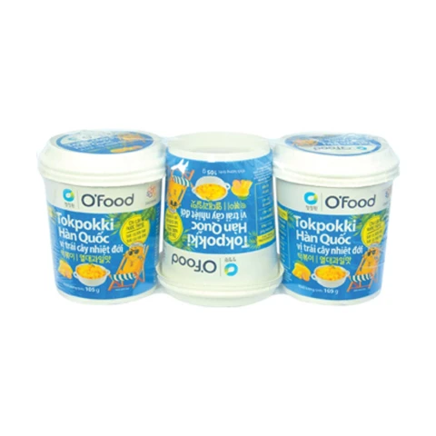 Tokpokki Hàn Quốc O Food vị trái cây nhiệt đới hộp 105gr
