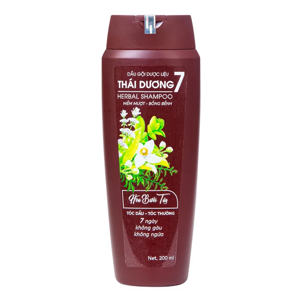 Dầu gội dược liệu Thái Dương 7  hoa bưởi tây chai  200ml