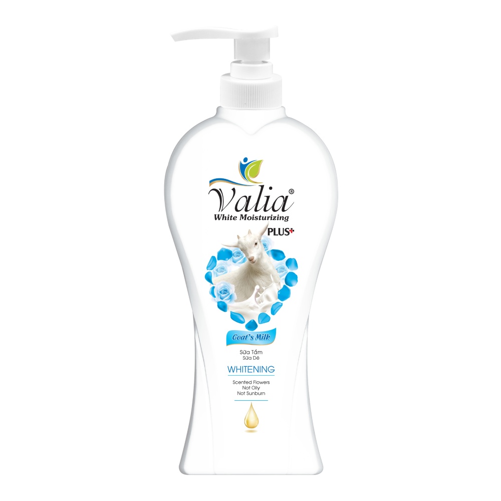 Sữa tắm Valia chiết xuất sữa dê cám gạo nước hoa  1.2L