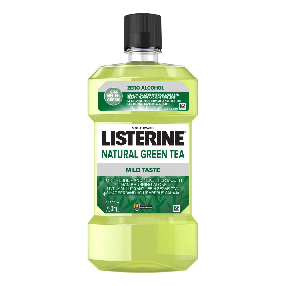 Nước súc miệng  Listerine Natural green tea mua 1 tặng 1 750ml