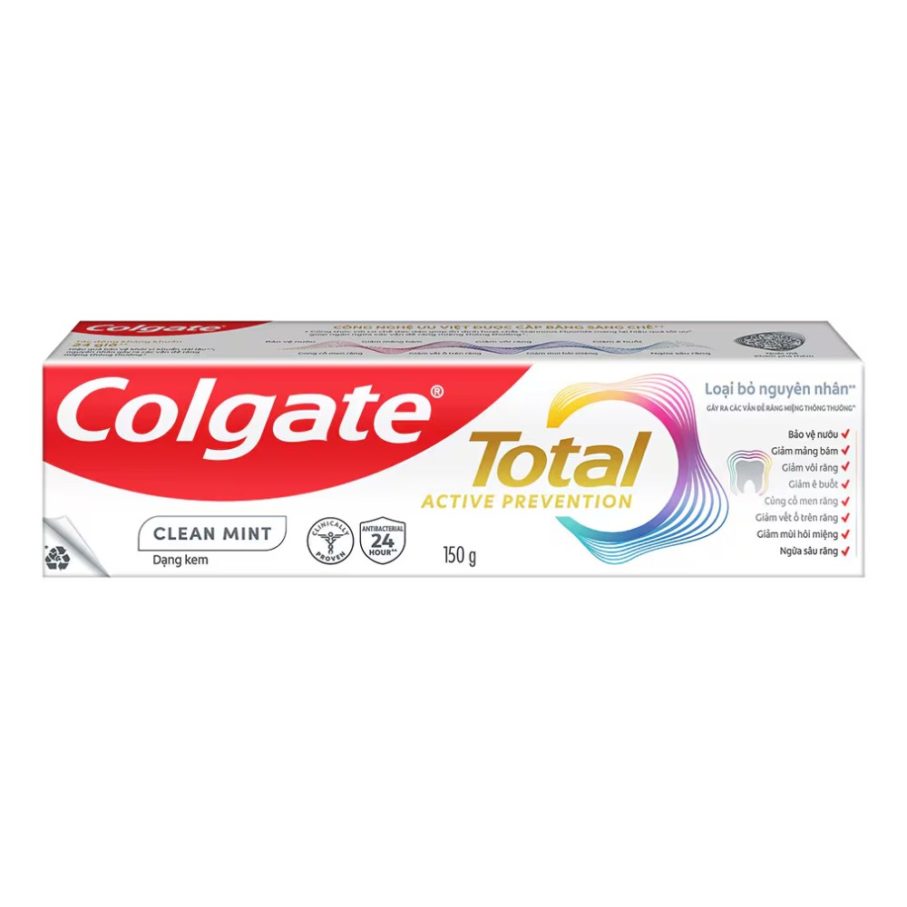 Kem đánh răng Colgate TotalKĐR Colgate Total Active Prevention Clean Mint Paste 150g Active Prevention Clean Mint Paste 150g