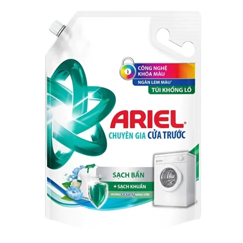 Nước giặt Ariel Nắng Sớm cửa trước túi  3.2kg