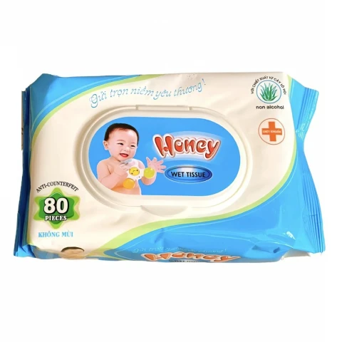 Khăn ướt Honey 80 tờ có mùi /24