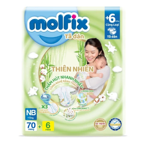 MOLFIX  tã dán NB  70/4 Jumbo