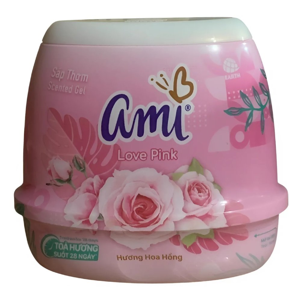 Sáp thơm Ami Love Pink hương hoa hồng 200g /24