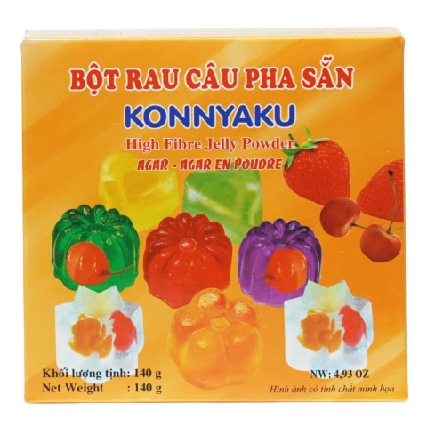Bột rau câu 3K dâu-cam-cốm 140gr