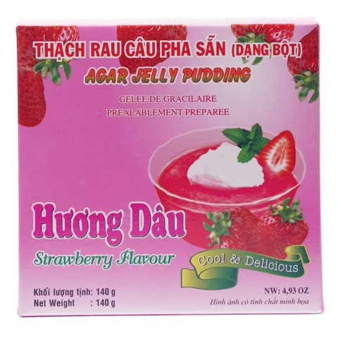 Thạch rau câu  3K vị dâu 140gr