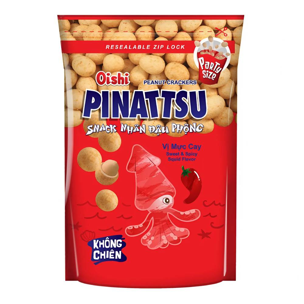 Snack đậu phộng  Oishi  vị mực cay 38gr