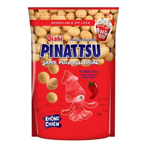 Snack đậu phộng  Oishi  vị mực cay 38gr