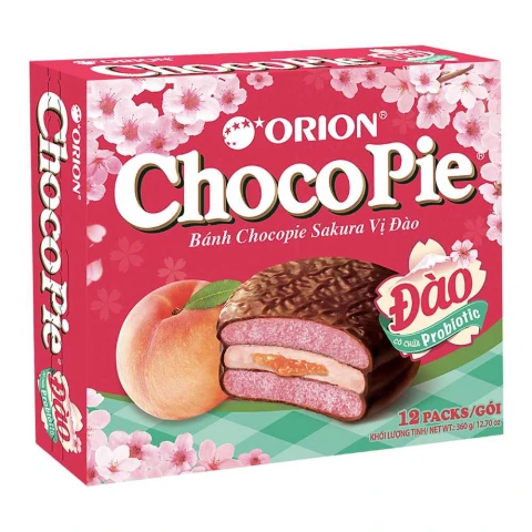 Bánh Choco-Pie Sakura đào 372gr/8