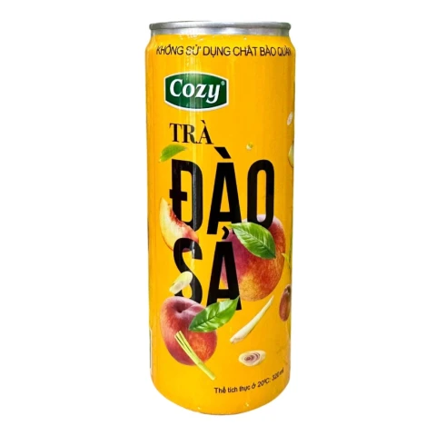 Trà  Cozy đào sả lon  320ml