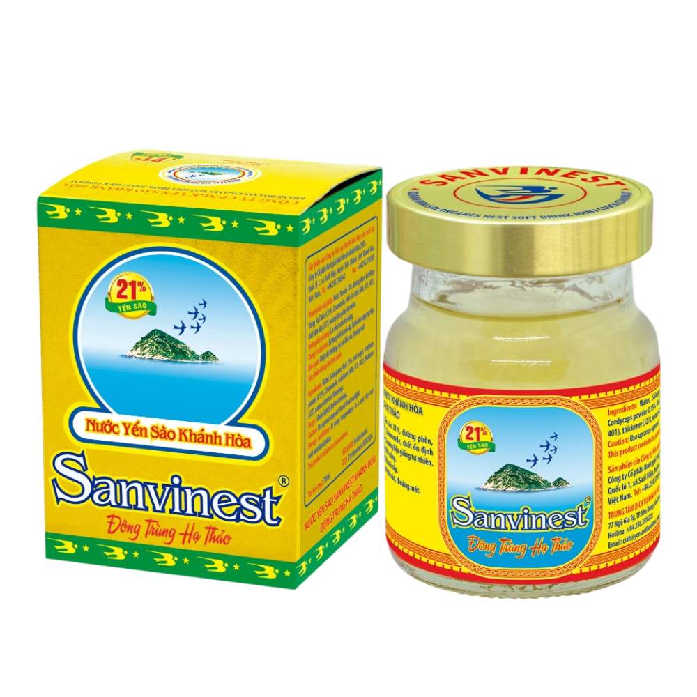 Nước yến sào  Sanvinest 21% yến sào đông trùng hạ thảo 70ml