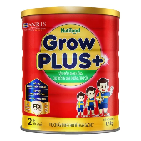 SB NutiFood Grow Plus2+( đỏ) suy dinh dưỡng,trên 2 tuổi 1.5kg